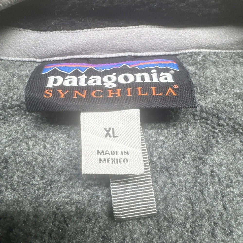 Patagonia Synchilla Men's Gray Fleece Vest XL Outdoor‎ Hiking Layer Classic